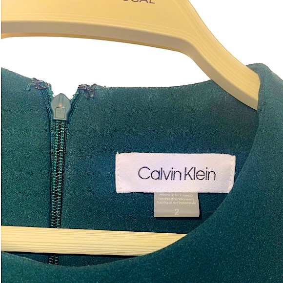 Calvin Klein Dark Emerald Green Dress - Picture 4 of 4